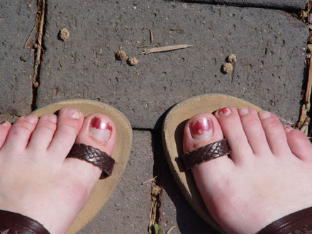 Toes on the Brick